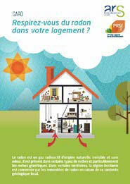 Illustration du maison en coupe, gaz radon