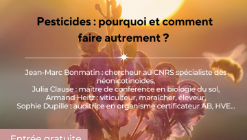 Affiche conférence Pesticides : pourquoi et comment faire autrement ?