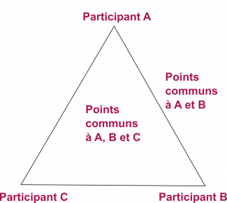 Schéma triangle des points communs