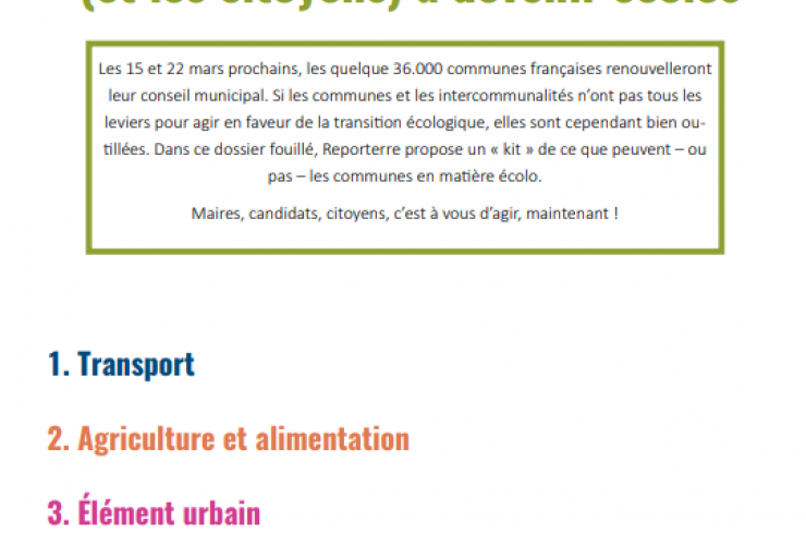 Le kit de Reporterre pour aider les maires (et les citoyens) à devenir écolos