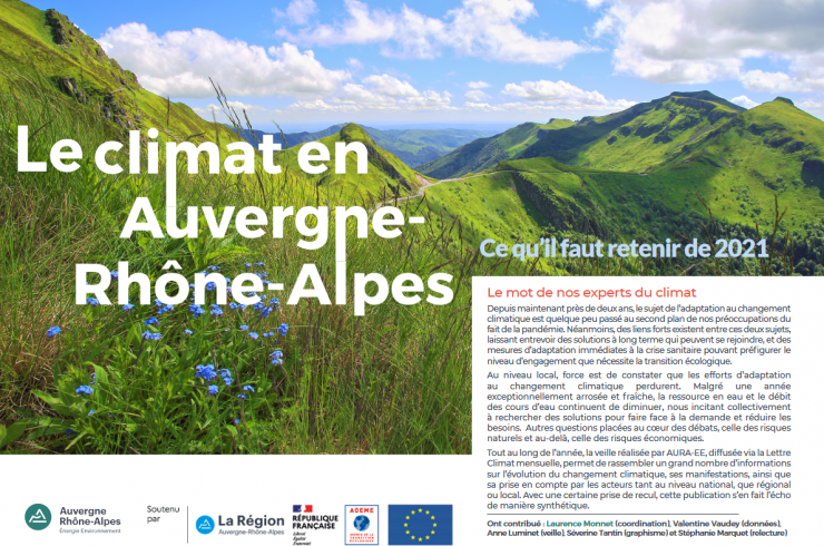Le climat en Auvergne-Rhône-Alpes, ce qu'il faut retenir de 2021