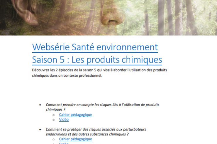 Websérie santé environnement : Les produits chimiques
