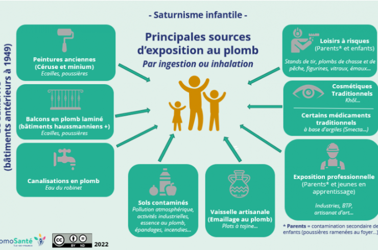 Principales sources d'exposition au plomb