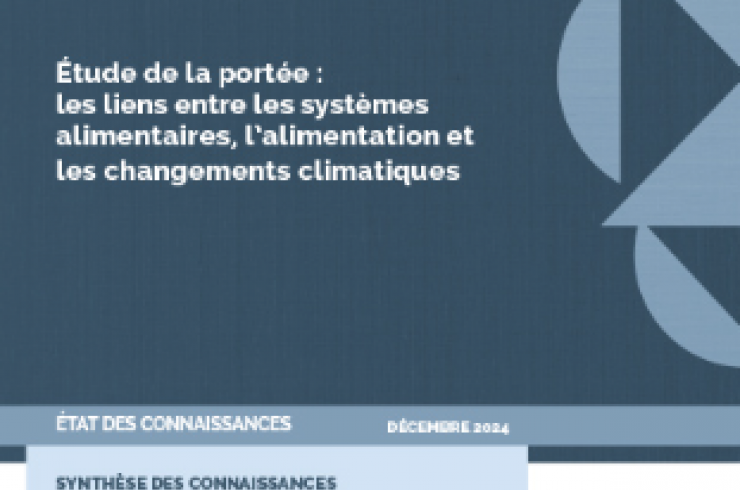 Etude de la portée : Les liens entre les systèmes alimentaires, l'alimentation et les changements climatiques